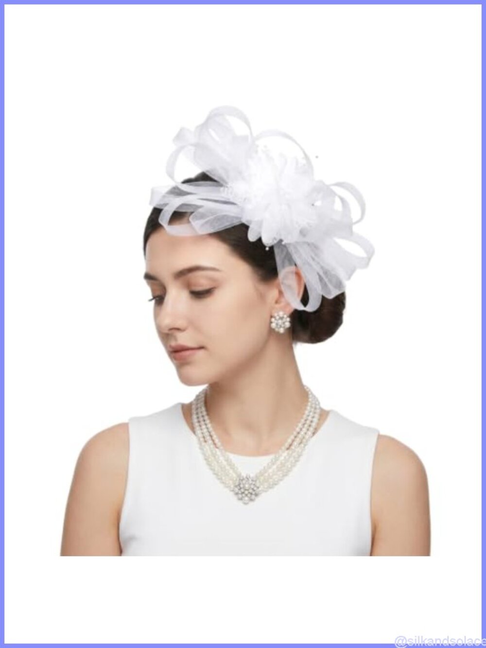 Fascinator Hat Headband Tea Party Wedding Cocktail Floral Derby